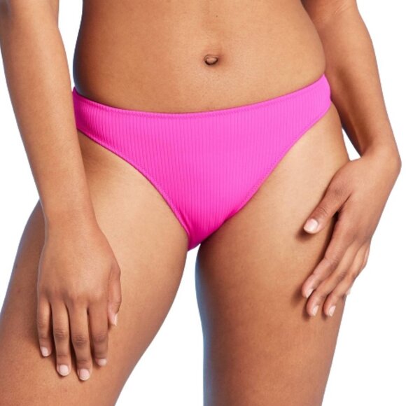 NWT Women's Ribbed High Leg Extra Cheeky Bikini Bottom - Shade & Shore - M(8-10) - Picture 5 of 5